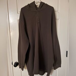 ARIZONA Men 4XLT Big & Tall Grape Leaf Green Hooded Thermal LS Shirt.